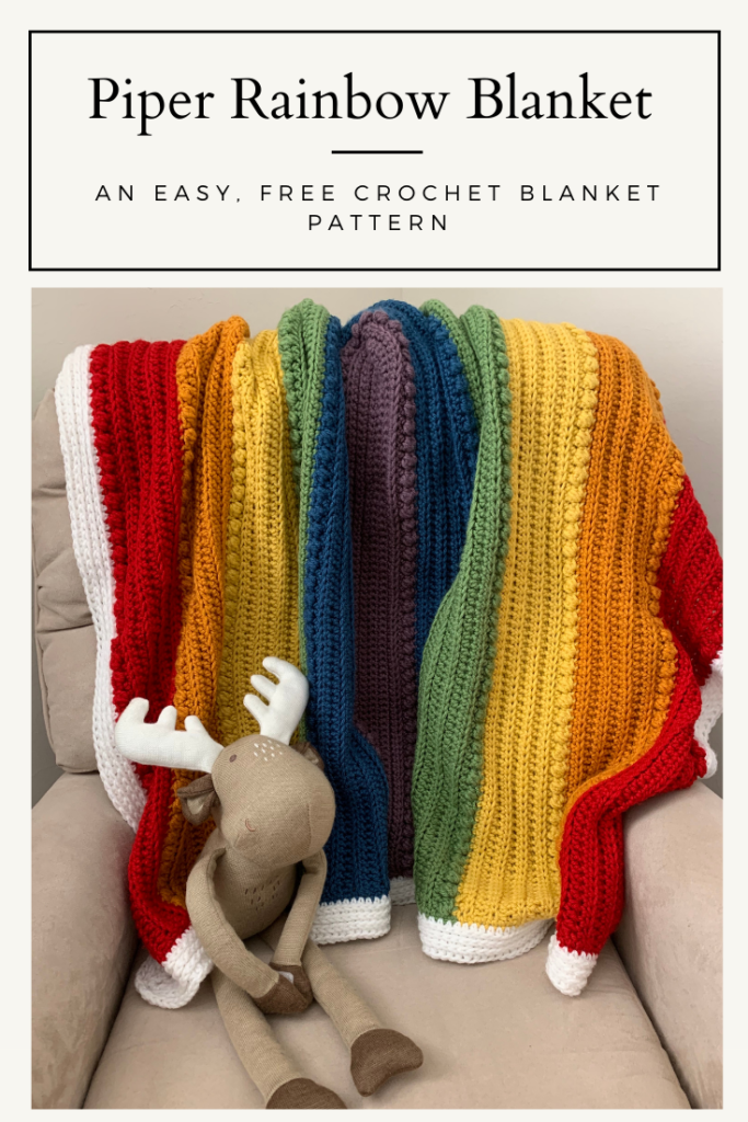 Piper Rainbow Blanket Pinterest Post